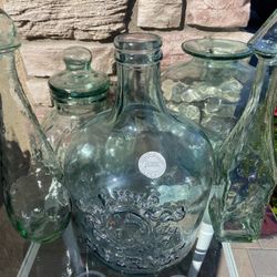 Glass Jars Vases Lot 
