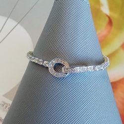 New Woman's Silver Tennis Bracelet