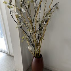 Faux Flower Decor With Vase