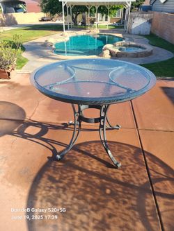 Glass Patio Table