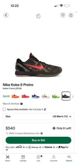 Nike Kobe 6 Protro Italian Camo 2024
