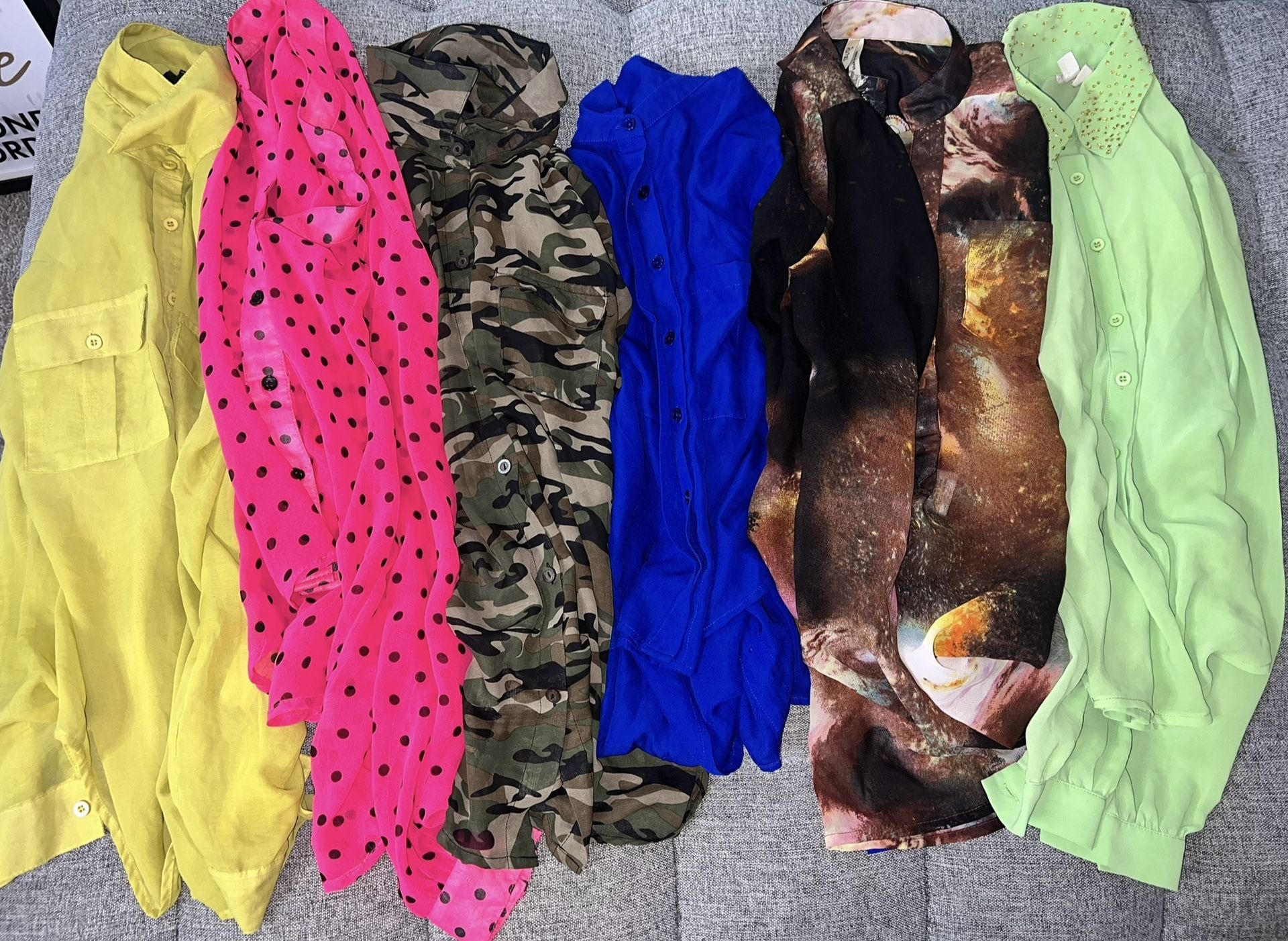 SHEER VARIETY COLORS BUTTON DOWNS