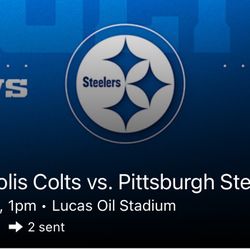 Colts vs Steelers Tickets
