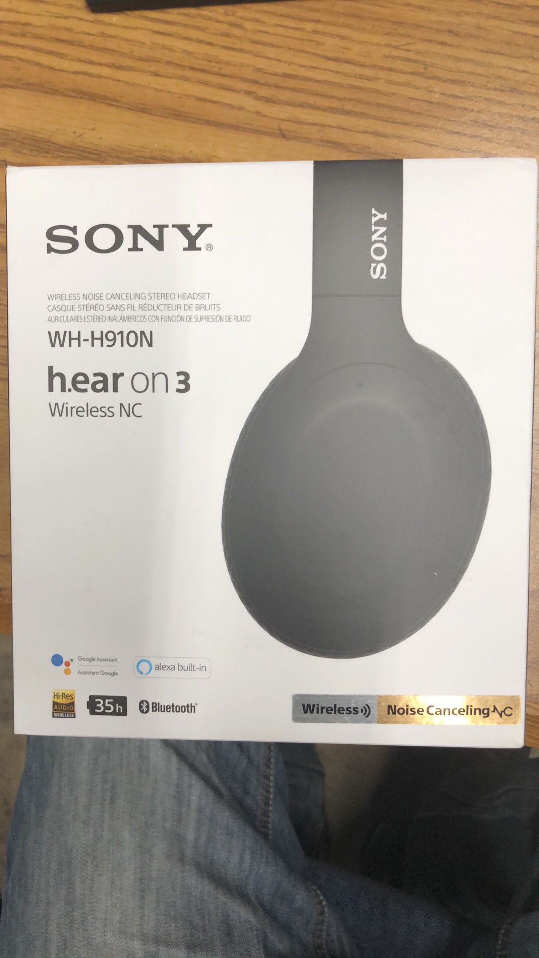 Sony h.ear on 3 Wireless Noise Canceling Headphones Black WH-H910N