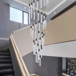 New - High Ceiling -36 Light - Modern Chandelier with Remote