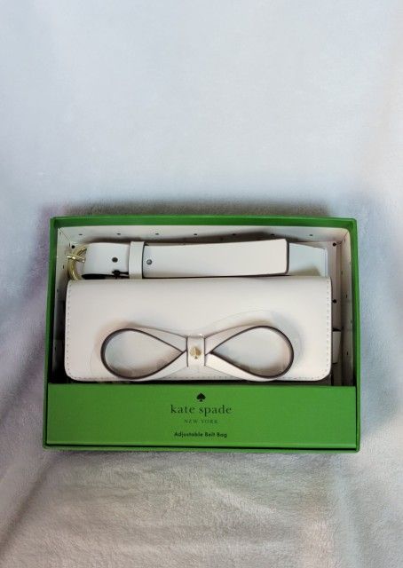 Kate Spade white bow belt bag