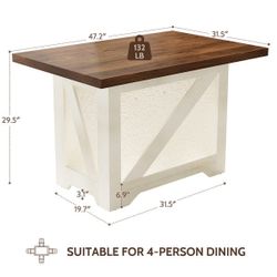 Brand new Farmhouse Dining Table 47x31.5 Inch