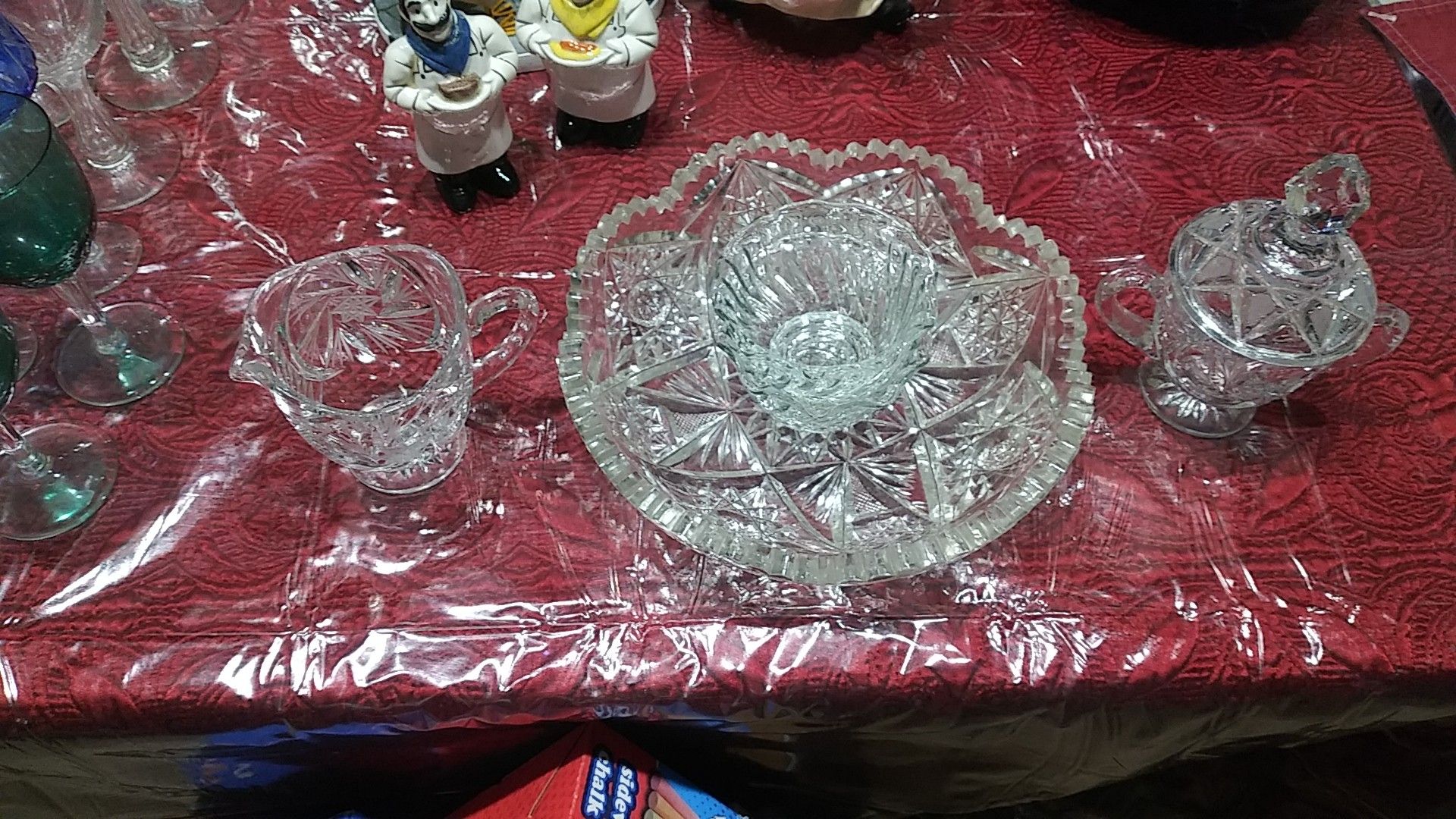 Vintage Cut glass tea set