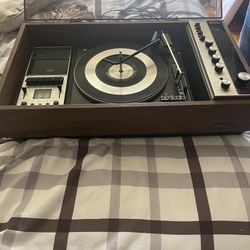 Vintage Record Player (working Condition) With Speakers