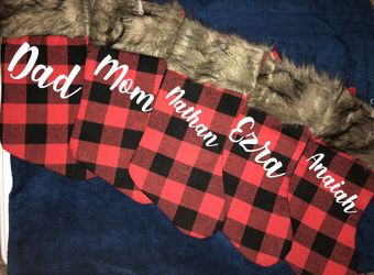 Buffalo Plaid Stockings personalized