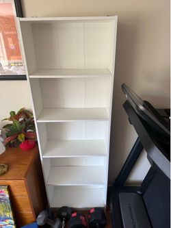 White 5-Shelf Bookcase