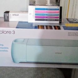 Cricut Explore 3, One Roll Of Cricut Iron On Vinyl, One Pack of Infusible Ink Pens