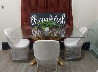 Table with chairs asking 250 or obo