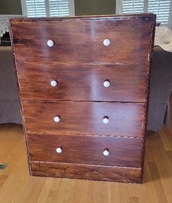 Vintage J.B. Van Sciver Solid Hardwood Dressers — 3-Drawer & 4-Drawer Set