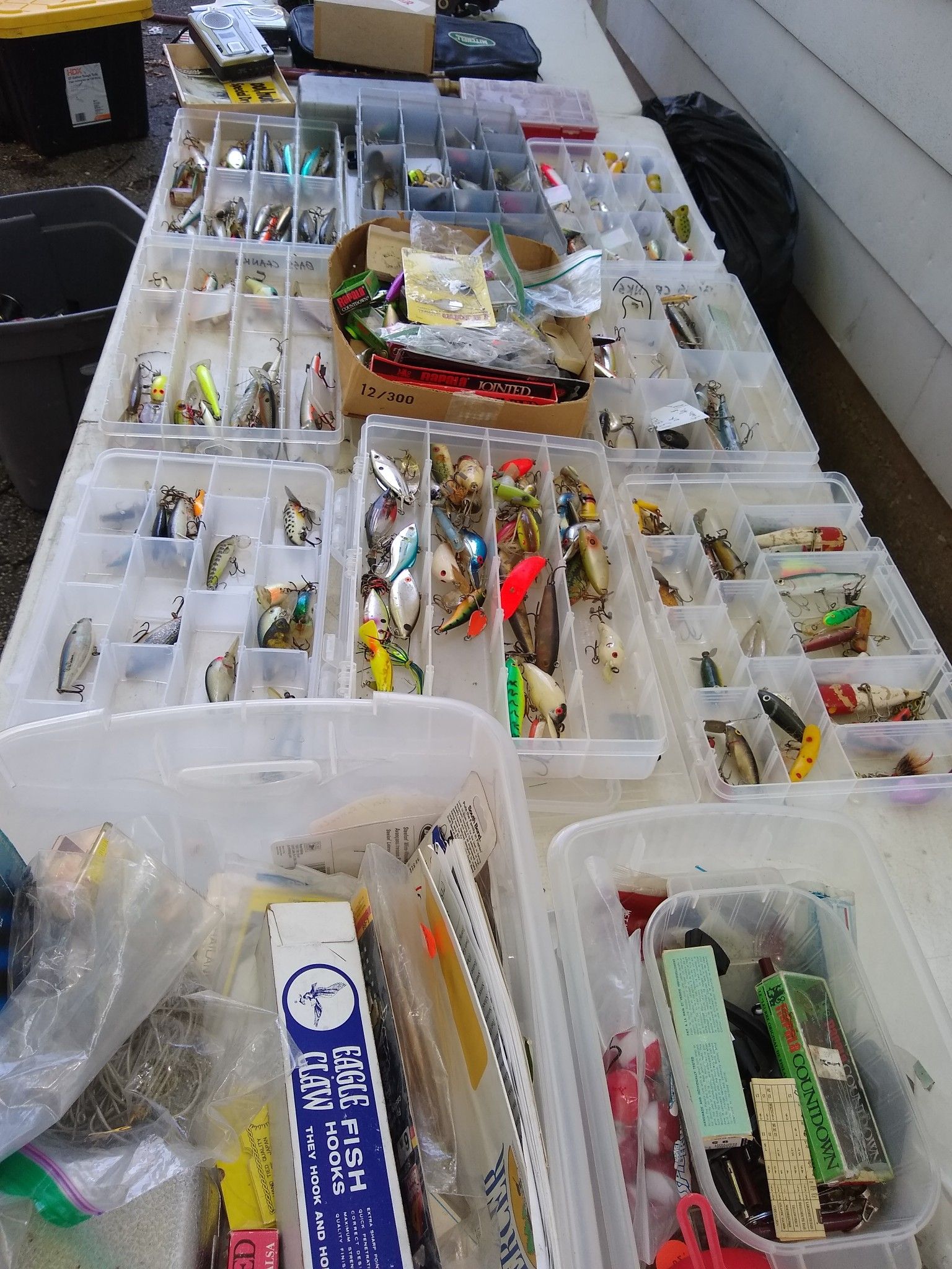 Fishing tackle today only out on the driveway
