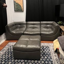 Leather Modular Sectional Couch