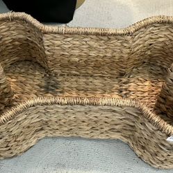 Dog bone shaped basket, 24” x 14” x 8”. PLEASE READ DESCRIPTION