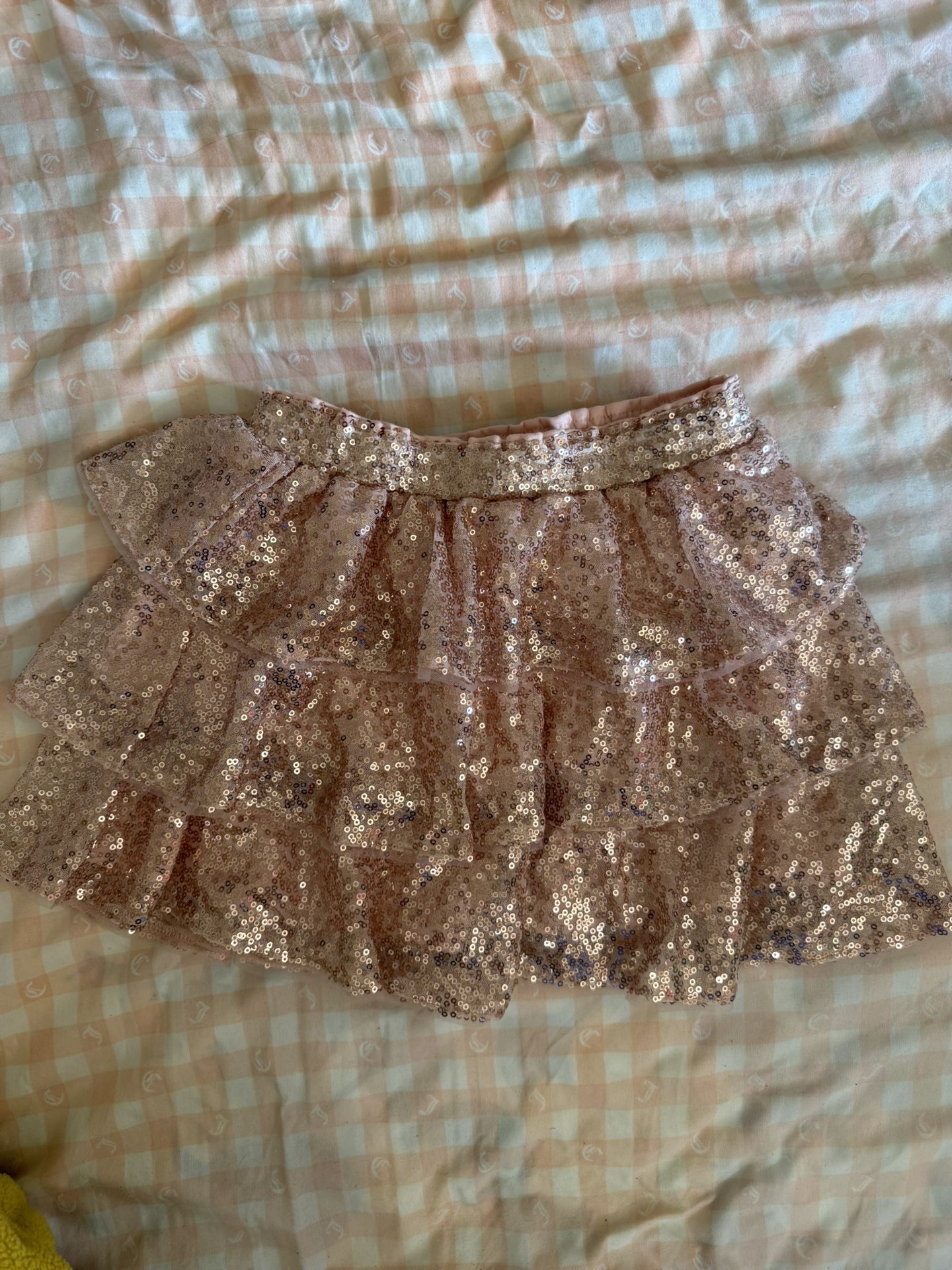Grace Karin Girls Ruffle Skirt Rose gold.