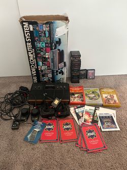 Atari Cx-2600 Console Video Computer System With 20 Games And Box