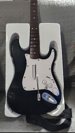 PS4 New Rock Band 4 Wireless Fender Stratocaster Guitar Controller - With Box  - Sony PlayStation 4 Guitar Hero Controller