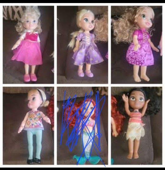 🎆 USED 5 DISNEY BABY DOLLS. $25 FOR ALL OR $5 EACH