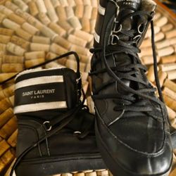 Size 9 Saint Laurant Ysl Sneaker Fur Boot 