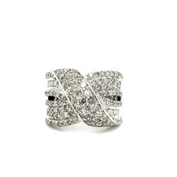 10kt White Gold Diamond Ring Wide X Shape 2ctw 6.50grams 6 1/2 153933 9