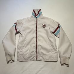 VTG Speed King Hollister 22 Racing Windbreaker Jacket White y2k Small Nylon