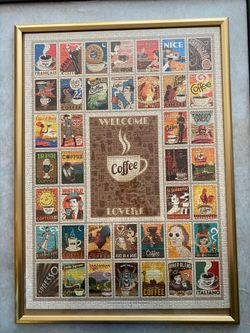 Coffee Lovers Assembled Puzzle