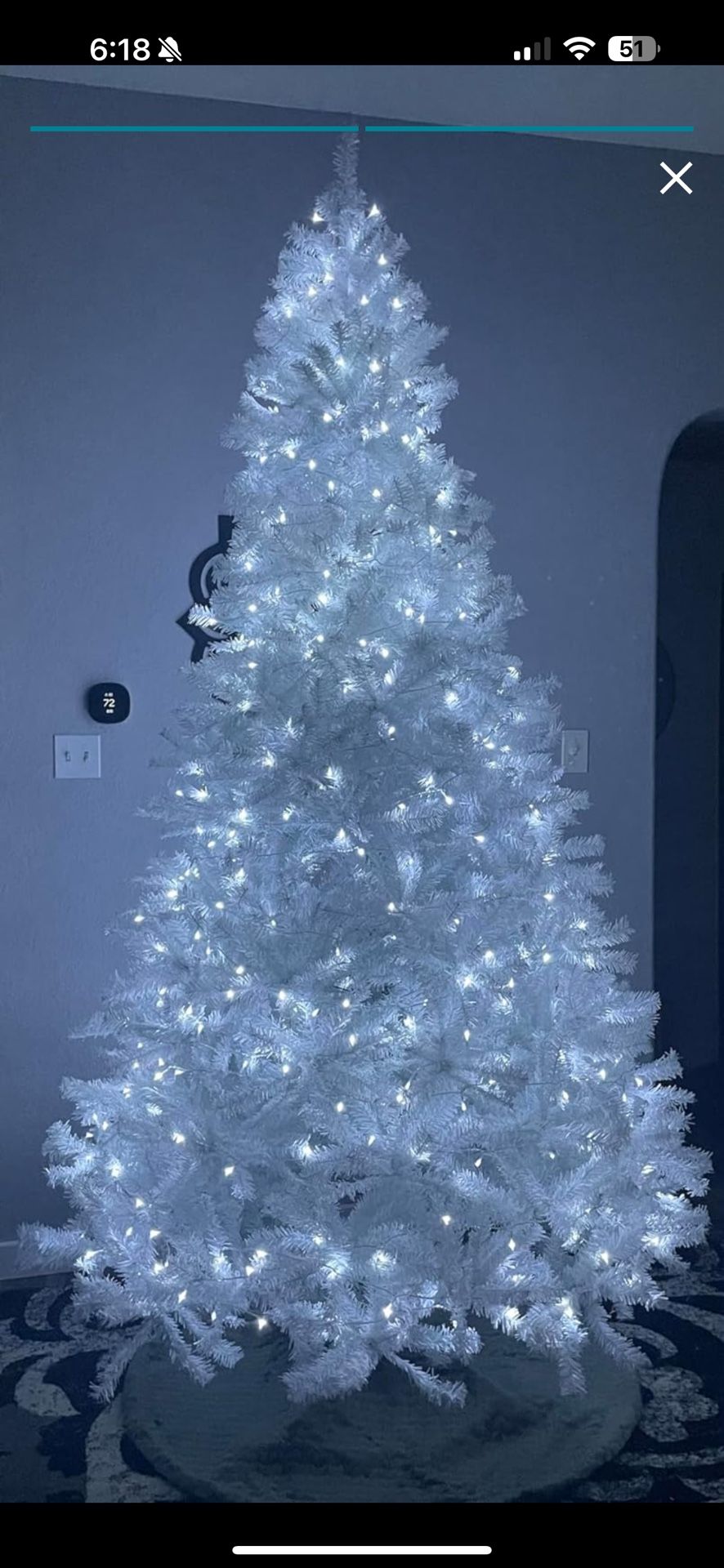 Christmas Tree White artificial 9 Foot 