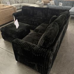 New Black Sectional 
