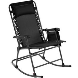 26in Rocking Chair Outdoor Zero Gravity Folding Chair