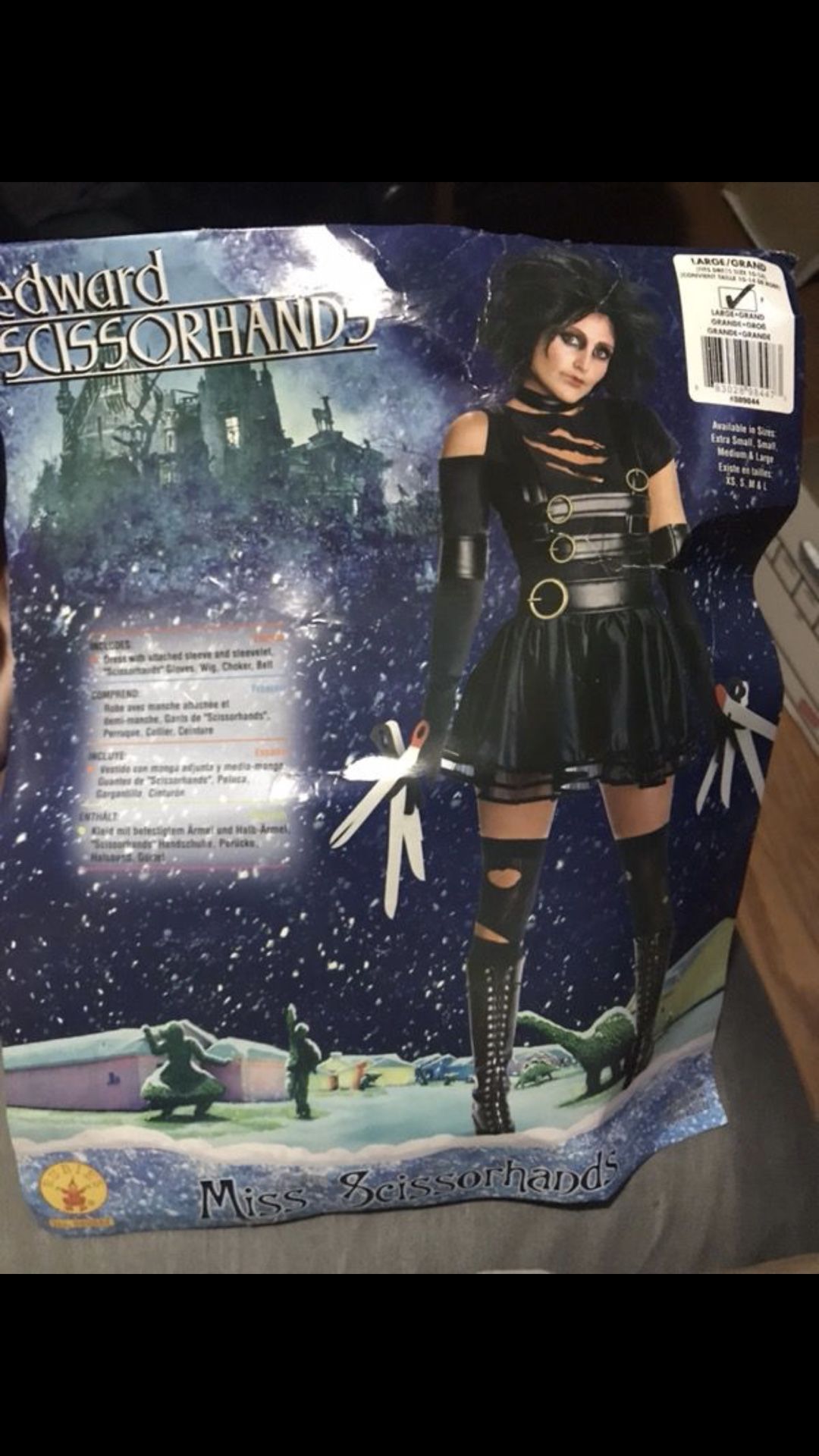Female Edward scissorhands costume (large)