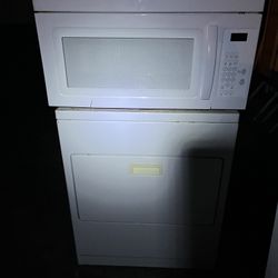 Dryer75 and microwave Over the stove microwave 75