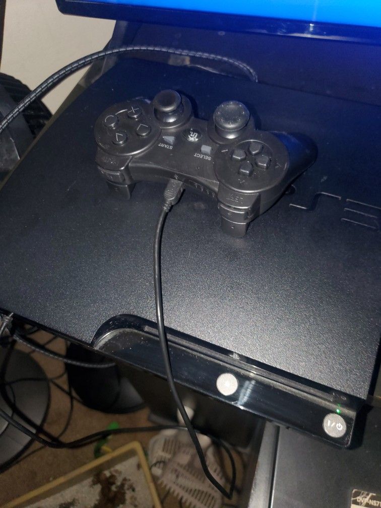 Ps3 System & 1 Wireless Controller & 1 Game Works Perfect 