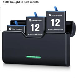 GoPro Hero 12 11 10 9 Battery 3Pk 2250mAh Triple Slot USB Fast Charge