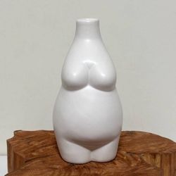 Blommingville Ceramic Stoneware Woman Body Shape Bud Vase Accent Decor