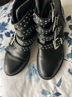 Black Leather Ankle Boots