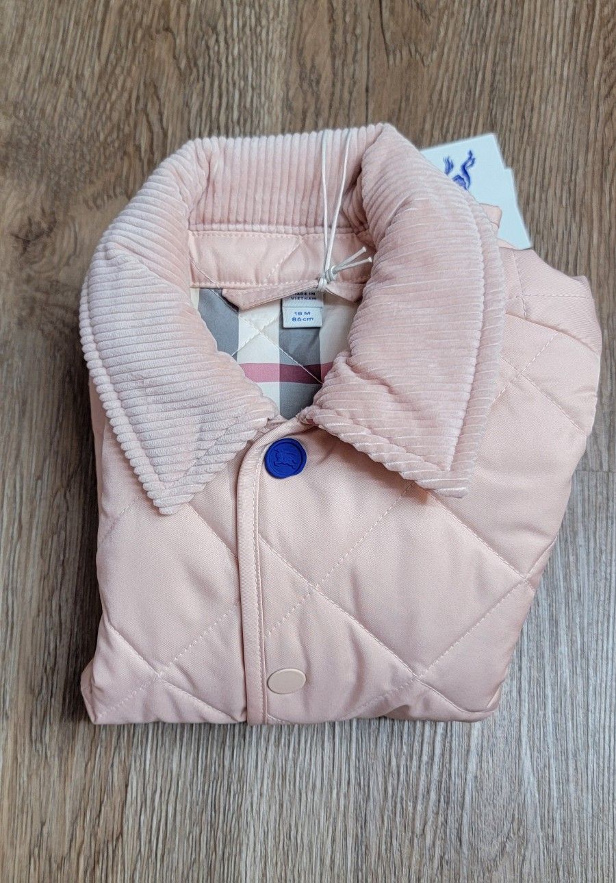 Burberry Girl's Indy Diamond Quilted Jacket Size 18m