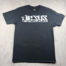 Vintage Not Of This World Jesus Freak Men’s Size Large Black T Shirt Y2K #8F