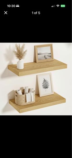 NEW 12" Deep x 16" Long Floating Shelves, Oak