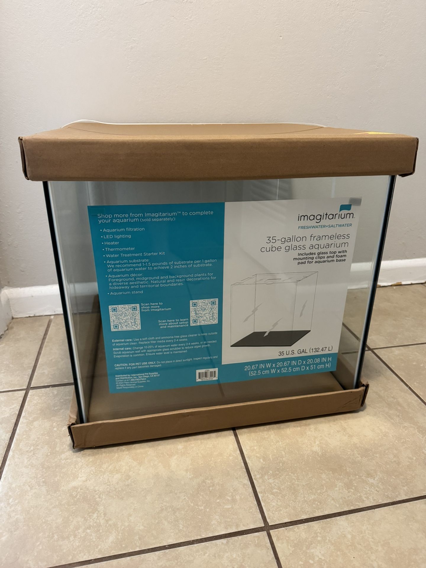 Aquarium Fish Tank 35 Gallon
