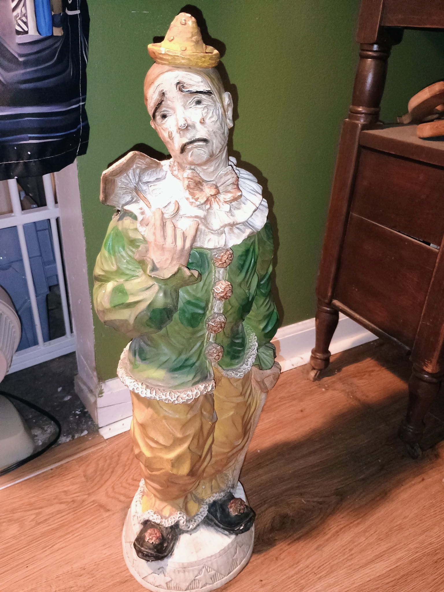Vintage Clown Statue 1966