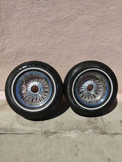 14 inch cross lace wire wheel s with new tires