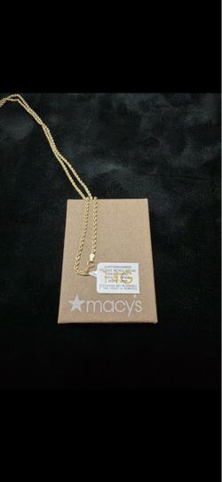 14k gold rope chain necklace 22”/2mm