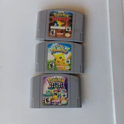 Pokémon Nintendo 64 Games- 3 Pack