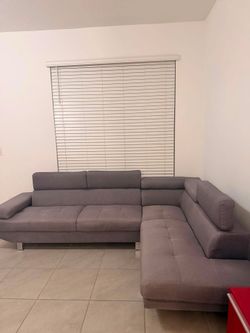 Grey sectional couch
