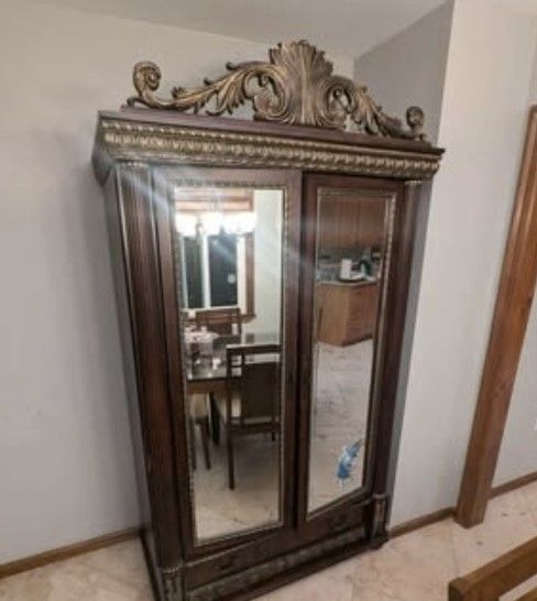 Antique Solid Wood Armoire