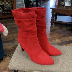 Red Boots With 4” Heels