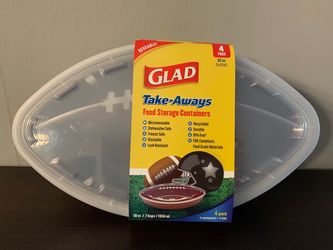 Glad 56oz Football Take-Aways Containers